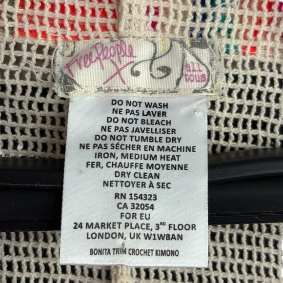 Free People Bonita Trim Crochet Kimono Embroidered - Picture 7 of 12